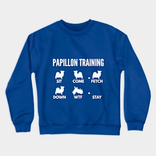 Papillon Training Toy Spaniel Tricks Crewneck Sweatshirt